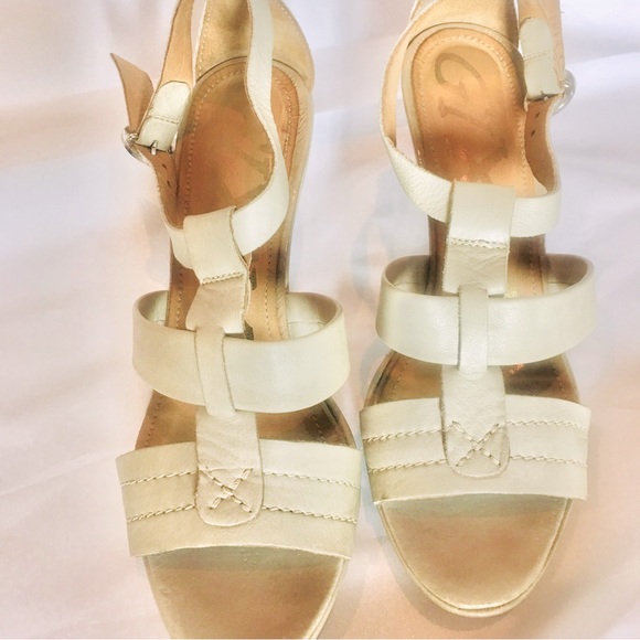 Gixus tan light brown soft leather hand crafted platform sandals EU 39 US 9 - Picture 7 of 7